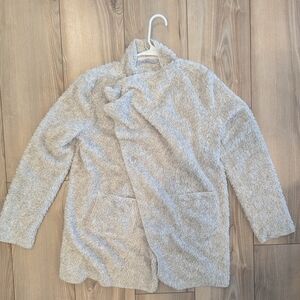 Soft Surroundings Beige Fleece Cardigan